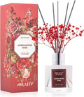 Reed Diffuser Set,3.38 fl oz (100 ml) - Sandalwood Rose Oil Diffusers with 8 Reed Sticks,Home Fragrance Reed Diffuser for Bathroom Shelf Decor