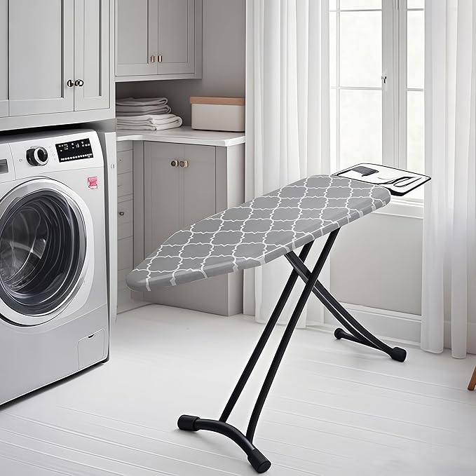 Ironing Board Cover with Two 5MM Thick Feltpads,12"x36"Heat Resistant Replacement Ironing Board Cover and Pad,Fits Standard Ironing Boards,Durability and Easy to Install