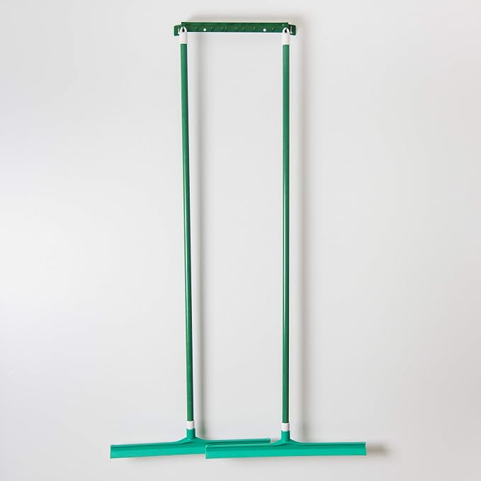 SPARTA 3656709 Plastic Floor Squeegee, Shower Squeegee, Heavy Duty Squeegee with Rubber Blade for Windows, Glass, Shower Doors, Floors, Windshields, 20 Inches, Green, (Pack of 6)