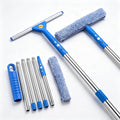 Professional Window Cleaning kit, 2-in-1 Window Squeegee with 78" Extension Poles, Suitable for Indoor & Outdoor Window, High Glass, High Windows, Multi-Purpose Car Windshield Cleaning