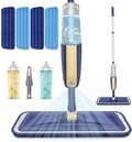 Spray Wet Mops for Floor Cleaning: Floor Mop Refillable with 2 Bottles | Microfiber Flat Mop, 4 Washable Pads for Swiffer PowerMop, Commercial Mop Lightweight, for Hardwood Wood Tile Laminate Vinyl