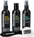 Sof Sole x Skechers Shoe Care Kit – All-in-One Shoe Cleaning Kit with Sneaker Cleaner, Shoe Deodorizer, Waterproof Spray & Brush – 4 oz Bottles with Pump Sprayers – Shoe Care for Athletic Shoes