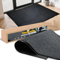 Extra Large Indoor/Outdoor Entrance Mat - 4 x 5 Feet, Rubber Border Door Mat, Waterproof, Low-Profile, Easy to Clean, Rubber Entry Mat,Commercial Floor Mat, Charcoal Grey
