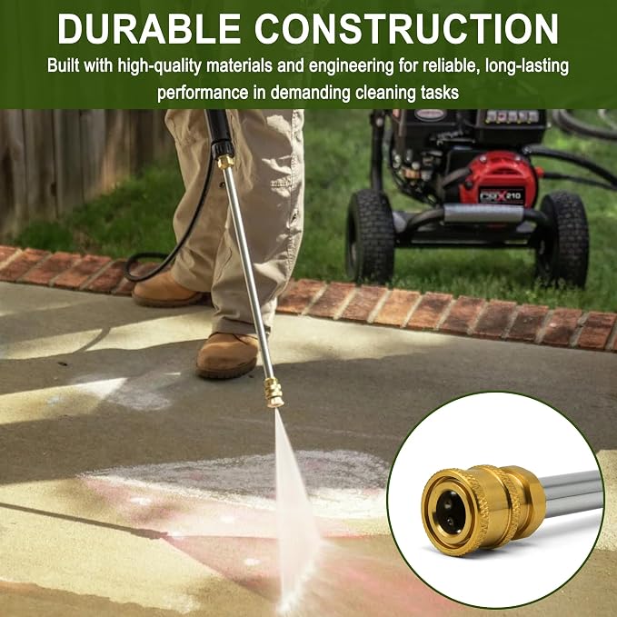 16-Inch Pressure Washer Wand, Replacement for Simpson Cleaning 80149, Fit for Cold Water Use up to 3600 PSI, Silver