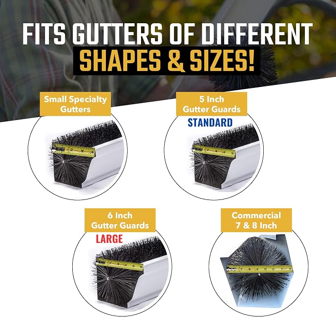 4.25" Gutter Guards, Fits 5 Inch Gutters, 45 Ft Leaf Filter | DIY gutter guard and leaf filter blocks leaves and debris, reduces cleaning and keeps water flowing in 5 inch gutters.