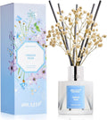 Reed Diffuser Set,3.38 fl oz (100 ml) - Freesia Pear Oil Diffusers with 8 Reed Sticks, Home Fragrance Reed Diffuser for Bathroom Shelf Decor