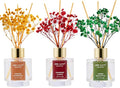 Reed Diffuser Set of 3, Coconut Pineapple Lemon Eucalyptus Cranberry Apple Oil Reed Diffusers for Bedroom Living Room Office Aromatherapy Oil Reed Diffuser for Gift 50ml x 3