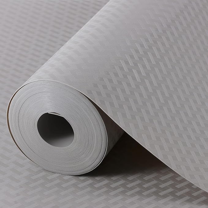 Light Gray Shelf Liners for Kitchen Cabinets Refrigerator Liners Waterproof & Oil-Proof Kitchen Cupboard Liner Drawer Mats EVA Material Non Adhesive Fridge Liner for Shelves 11.8 x 393.7 Inches
