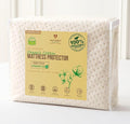 Luxury Waterproof Organic Mattress Protector Calif King - Organic Cotton Breathable Mattress Pad Cover - New 380 GSM Comfort - Deep Pocket - Jersey Cotton Skirt - Fitted Comfort