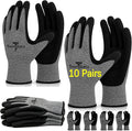 10 Pairs gardening gloves guantes de trabajo para hombre work gloves with grip,Breathable latex dipped gloves,Suitable for weeding, construction, outdoor work