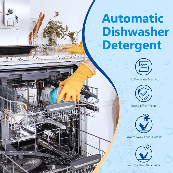 400 Count Dishwasher Pods, No Pre-Rinse Dishwasher Detergent Soap On Stain and Grease, Leaving a Virtually Spotless Shine,Dishwasher Detergent for Deep Cleaning