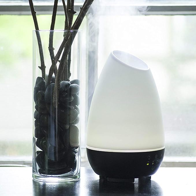 HealthSmart Essential Oil Diffuser, 500ML, Large Room Coverage | Adjustable Timer | Multiple Mist Modes | 7 LED Colors | Pack of 2