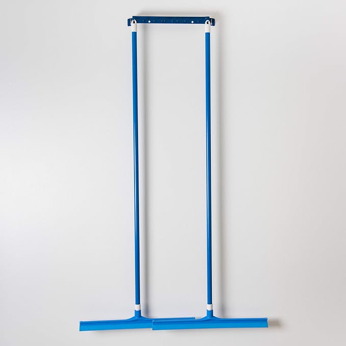 SPARTA 3656714 Plastic Floor Squeegee, Shower Squeegee, Heavy Duty Squeegee With Rubber Blade For Windows, Glass, Shower Doors, Floors, Windshields, 20 Inches, Blue, (Pack of 6)