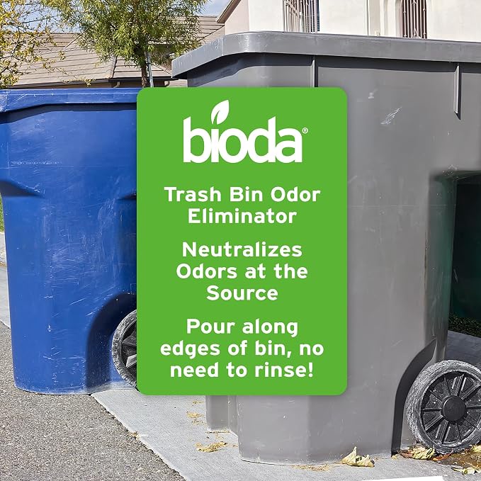 Bioda Multi-Purpose Probiotic Enzyme Cleaner and Deodorizer | Professional Strength | Trash Can Deodorizer, Pet Stains and Odors, Drains, Floors, Bathrooms, Toilets | Made in USA | 1 Gallon | 4 Pack