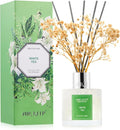 Reed Diffuser Set,3.38 fl oz (100 ml) - White Tea Oil Diffusers with 8 Reed Sticks, Home Fragrance Reed Diffuser for Bathroom Shelf Decor