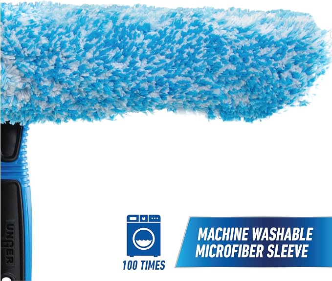 Unger Professional Connect and Clean 14" Window Scrubber Washer for Glass Cleaning, Commercial and Residential Washing, Multipurpose Tool, Gentle on Windows, Reusable Microfiber Sleeve (Pack of 6)
