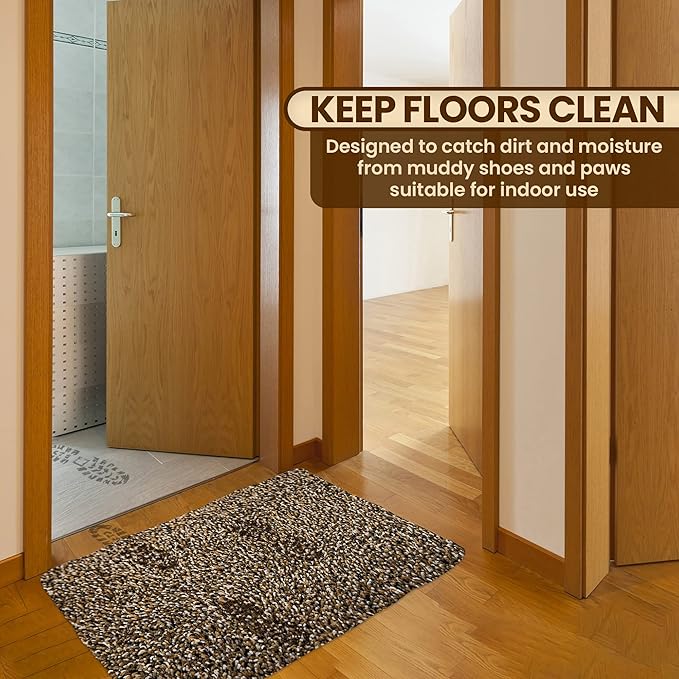 Premium Microfiber Indoor Door Mat – 36"x60" Washable Entry Mat, Non-Slip, Waterproof Backing, Super Absorbent, Low Profile Entryway Doormat for Indoor Entrance