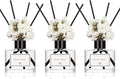 Real Flower Reed Diffuser Set of 3 for Bathroom Shelf Decor, Cashmere & Vanilla, Lemongrass, Eucalyptus & Mint Scent Sticks Defusers with Essential Oils | Home Fragrance(1.7 fl oz/Pack)