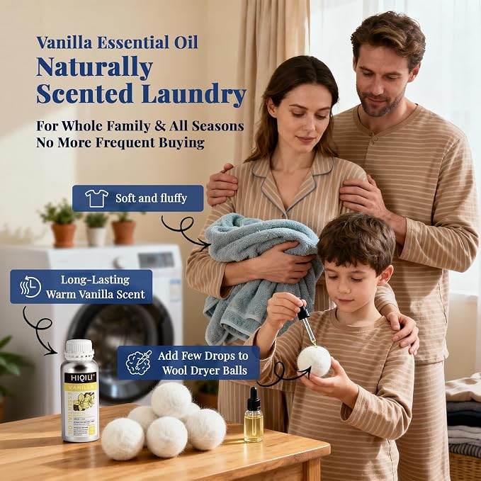 HIQILI Vanilla Essential Oil Bulk, Strong Scent for Candle Soap Making | Fragrance for Diffuser, Perfume, SPA, Making Spray, Skin Care, Add to Shampoo, Body Lotion - 500 mL / 16 fl oz