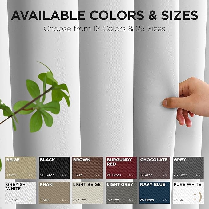 Joydeco Blackout Door Curtain for Doorway Privacy 72 Inches Long, Grommet Closet Curtain for Open Closet, Room Divider for Bedroom Living Room (Greyish White 52Wx72L, 1 Panel)