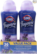 Clorox Fraganzia Laundry Scent Booster Crystals in Lavender with Eucalyptus Scent - Scented In-Wash Freshener Beads for Fresh, Clean, Great Smelling Clothes and Linens, 18 Oz - 2 Pack