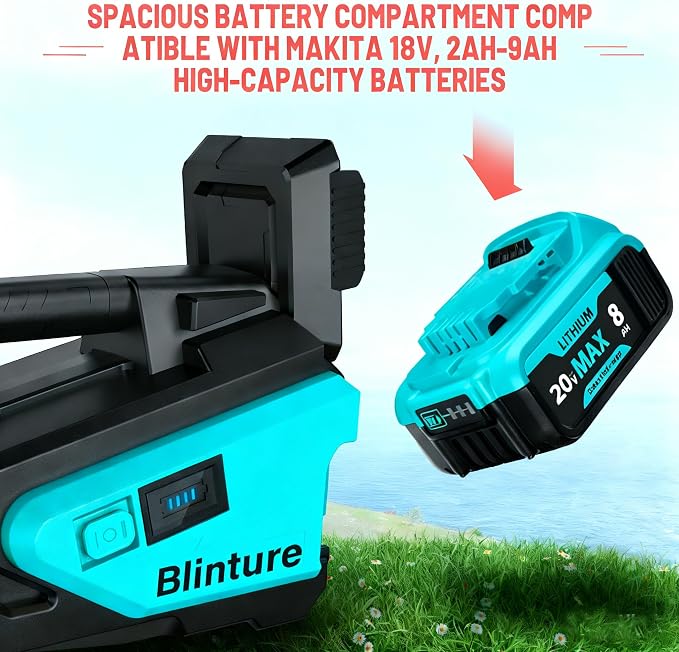 Battery Powered Water Transfer Pump, Cordless Power Washer Compatible Makita 18V, 2Ah-5Ah Battery, Cordless Water Pump, Self-Priming RV Water Pumps, Pressure Pump 50FT Head(Not include Battery)