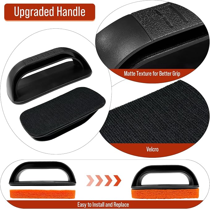 Griddle Cleaning Kit for Blackstone, Non-Scratch Scouring Pads for Kitchen | 5 Scrubber Pads and 1 Handle