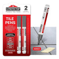 X-Protector Water Based Grout Marker - 2 PCS with 8 Tips, Light Grey