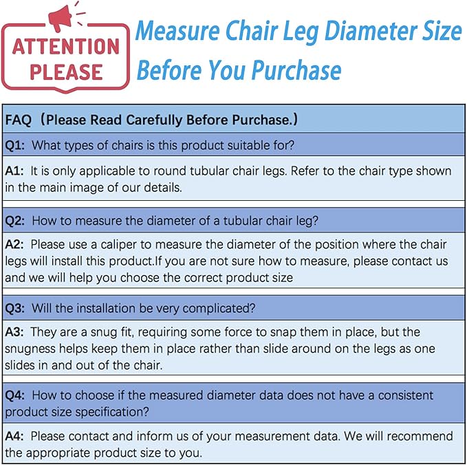 Rectangle U Shaped Chair Leg Tips Cap with Felt Pads,Furniture Feet Protectors Slide Smoothly Glides,Protect Hardwood Floor No Scratches No Noise,Fit 16mm(5/8inch) Diameter Tubular Legs (Black 8PCS)
