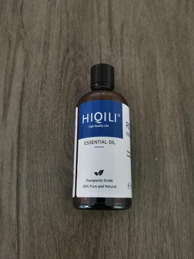 HIQILI Rosemary Essential Oil for Hair Care, Diffuser & Aromatherapy | Essential Oils with Travel Bottle, for Humidifier, Skin Care, Massage, Candle and Soap Making —100ml / 3.38 fl oz