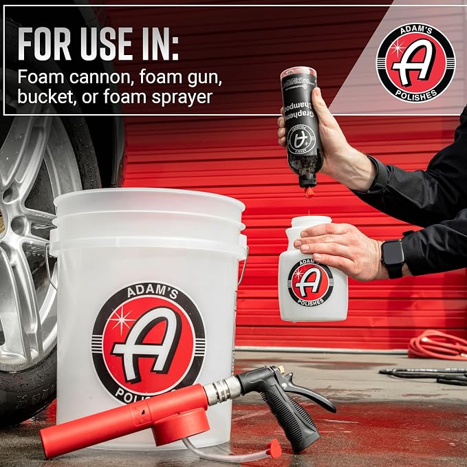 Adam's Polishes Graphene Shampoo 5 Gallon - Graphene Ceramic Coating Infused Car Wash Soap - Powerful Cleaner & Protection In One Step - pH Neutral, High Suds For Foam Cannon & Gun, Detailing Bucket