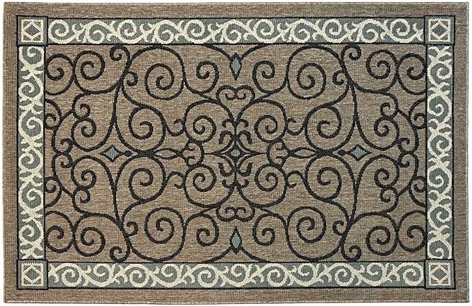 Pilgrim Home and Hearth 19674-1 - 4'x6' Area Rug - Area Rug with Non-Slip Backing, Ideal for Enteryway, Living Room, Bedroom, Kitchen, Bathroom, Laundry Room - Easy Clean, Durable, Low Pile Rug