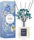 Reed Diffuser Set,3.38 fl oz (100 ml) - Cashmere Vanilla Oil Diffusers with 8 Reed Sticks, Home Fragrance Reed Diffuser for Bathroom Shelf Decor