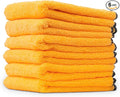 Chemical Guys, Professional Microfiber Towels, 24 x 16 in, Gold, 6 Pack | Ultra-soft, scratch-free towels to buff wax, dry panels and clean glass and interiors, machine washable