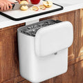 Hanging Trash Can with Lid, Kitchen Compost Bin, Waterproof Odor-Blocking Countertop Trash Can for Cabinet Door, Under Sink, Bathroom, RV and Office