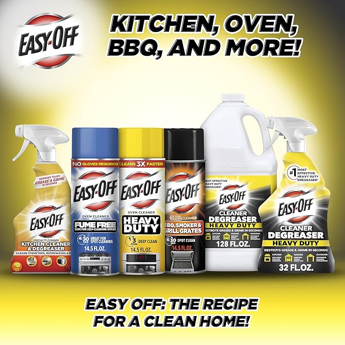 Easy Off Heavy Duty Degreaser Cleaner Spray, 32 Ounce (Pack of 2)