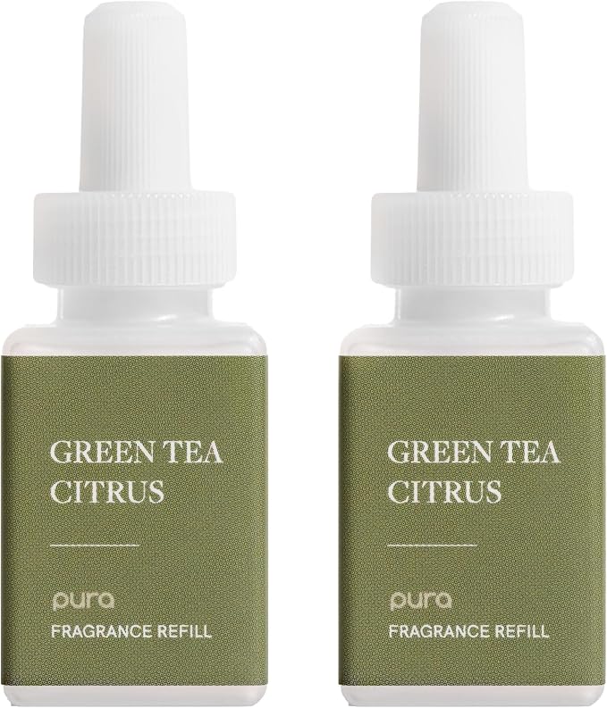 Pura Smart Home Scent Refill - Long-Lasting Premium Fragrance per Refill - Clean Diffuser Fragrance for Home, Office & Apartment - 2 Pack, Green Tea Citrus