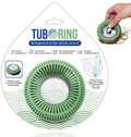TubRing Pop-Up Drain Protector & Strainer Silicone Hair Catcher, Sage Green | Easy snap-in design fits around bathtub stoppers. Customizable utility guard for clog prevention. Fits 1.85"- 2.16" drains.