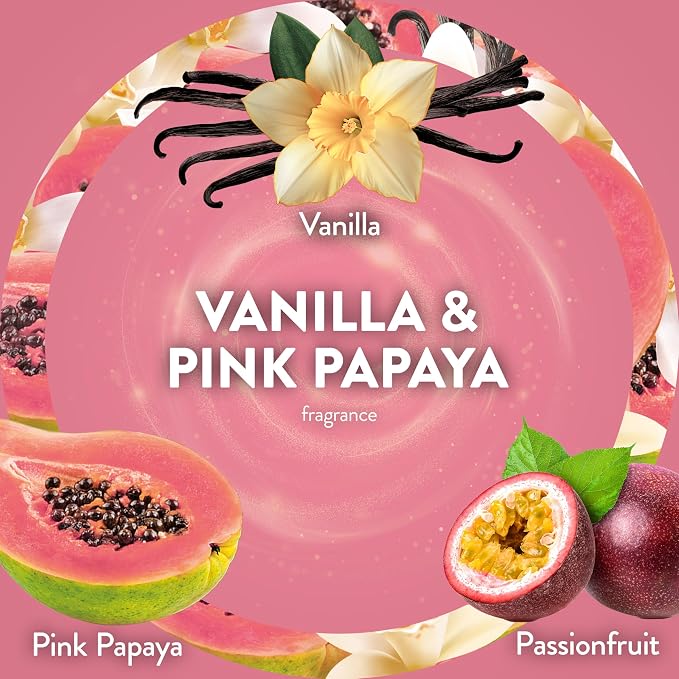 Air Wick Plug In Scented Oil Refill, 10ct, Vanilla and Pink Papaya, Air Freshener, Essential Oils, (Pack of 2)