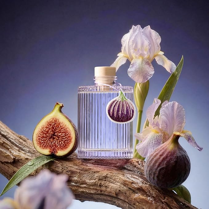 Reed Diffuser, Fig Blossom Scent Oil Diffuser, 6.09 fl oz | 8 Reeds, Long-Lasting Home Fragrance, Bathroom Bedroom Shelf Decor & Gifts