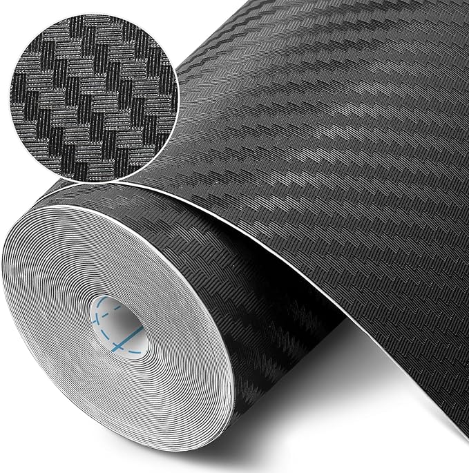 Self-Adhesive Shelf Liner Kitchen Liner, Waterproof Backed Paper Easy Peel and Stick Contact Liner Without Residue for Decor Your Desk Surface, Kitchen Countertops (Black, 11.8 x 236.2 inches)