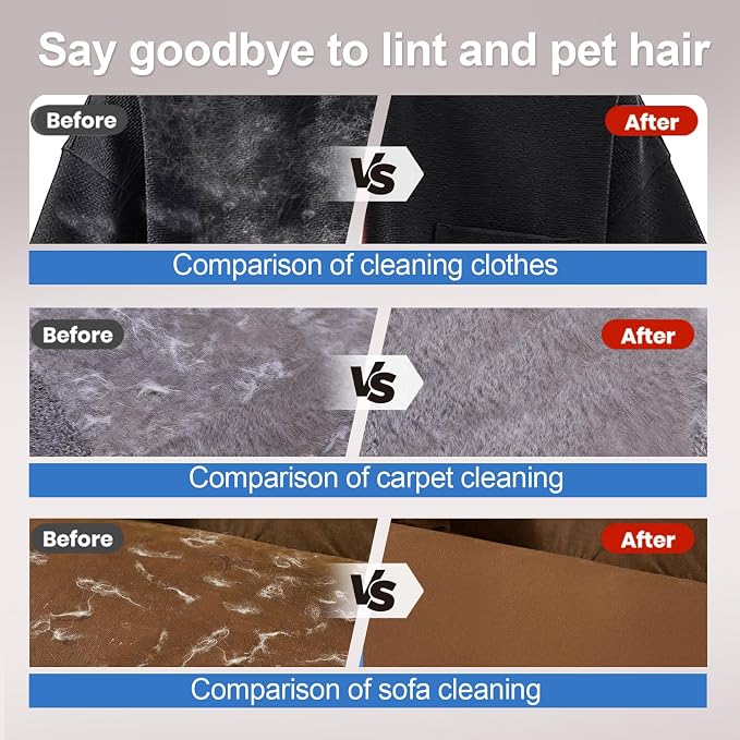 Pet Hair Removal Glove, Electrostatic Grooming Mitt for Dogs & Cats | Electrostatic pet hair remover tool with 5-finger design. Washable reusable for cats, dogs, sofas and furniture.