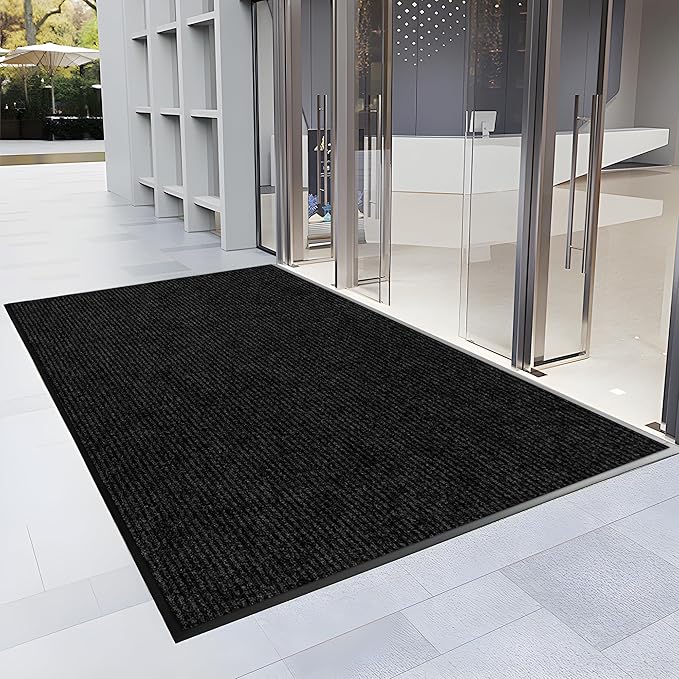 4′ x 57′ Front Door Mat Indoor Outdoor Entrance, Commercial Floor Mat Heavy Duty Dirt Trapper Entryway Doormat, Custom Size Non Slip Rubber Backing Welcome mat, Door Mat for High Traffic Area