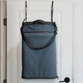 CleverMade Convertible Laundry Hamper Bag - Ocean Dark Charcoal holds 21.5L / 20 lbs 1 Compartment - Storage with Handles for Home Organization
