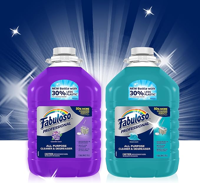Fabuloso Professional All Purpose Cleaner & Degreaser - Lavender, 1 Gallon (Pack of 2)
