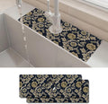 2PCS 15" X 5.5" Kitchen Sink Splash Guard Faucet Mat Floral Flower Super Absorbent Fast Drying Faucet Guard & Draining Mat Sink Splash Guard Behind Faucet for Kitchen, Bathroom