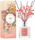 Reed Diffuser Set,3.38 fl oz (100 ml) - English Rose Oil Diffusers with 8 Reed Sticks, Home Fragrance Reed Diffuser for Bathroom Shelf Decor