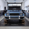 8'6" x 20' Garage Floor Mat, 610GSM PVC Containment Mat for Cars | Heavy-Duty, 1.2in Raised Edges, Waterproof Garage Protection, Non-Slip Design, Easy Hose Clean, Kit with Squeegee
