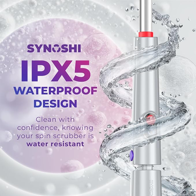 Synoshi PRO Electric Spin Scrubber Extension Handle | Electric Bathroom Scrubber for Cleaning Extension Handle. Extends up to 29.5 Inch (75 cm)