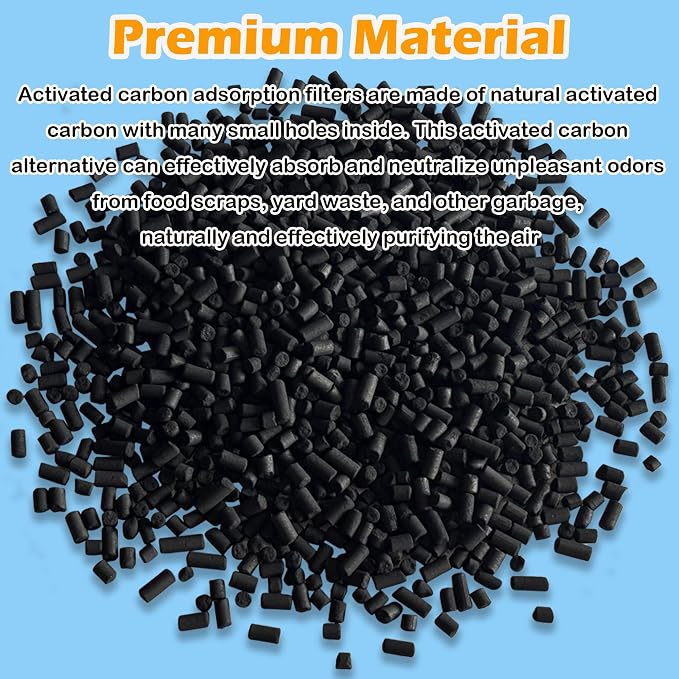 2.9 Pounds Activated Carbon Refills for FoodCycler Waste Composters | Odor Absorbing Filter Compatible with Eco 5 FoodCycler Kitchen Electric Composter